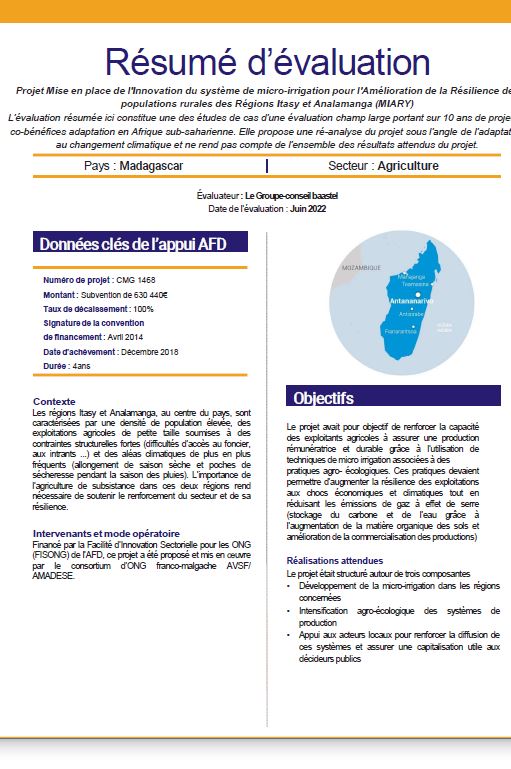 grappe adaptation madagascar agriculture afd