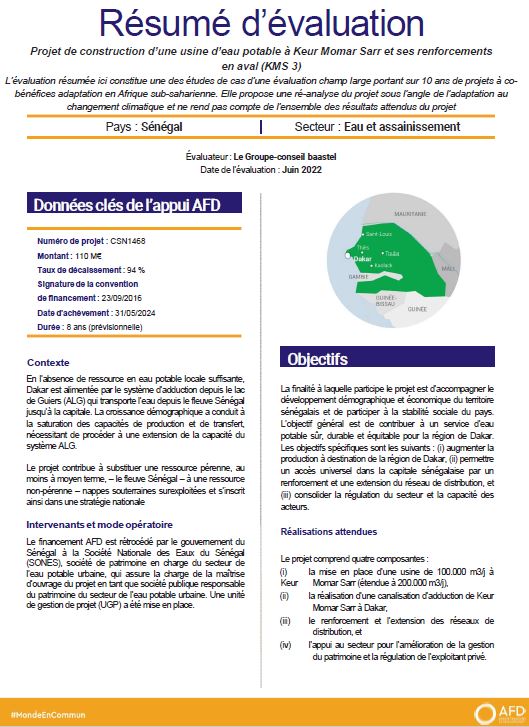 grappe adapation sénégal agriculture afd