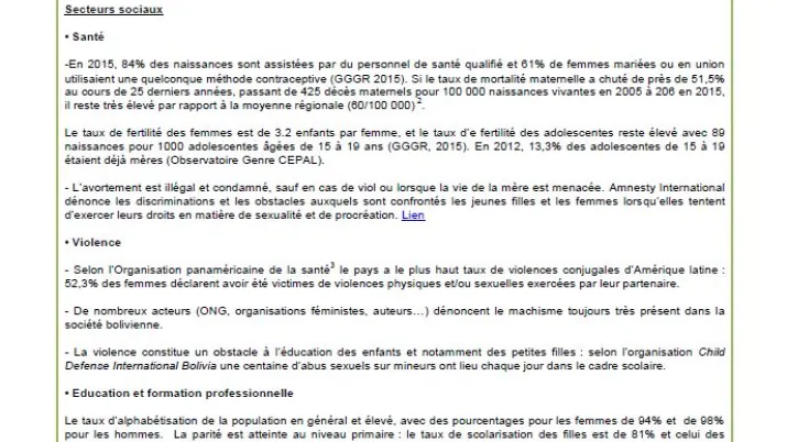 Profil Genre Amérique Latine et Caraïbes Couverture