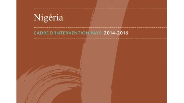 cadre intervention Nigéria 2014-2016