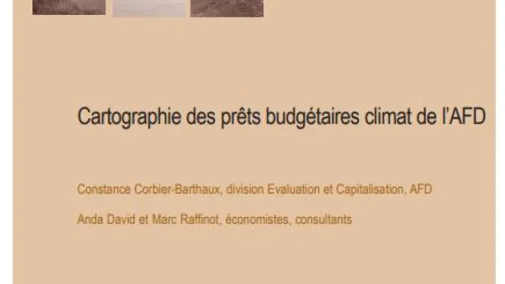 Cartographie des prêts budgétaires climat de l’AFD
