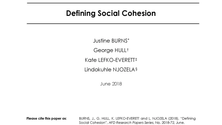 Defining Social Cohesion-Burns-Hull-Lefko-Everett-Njozela-couv