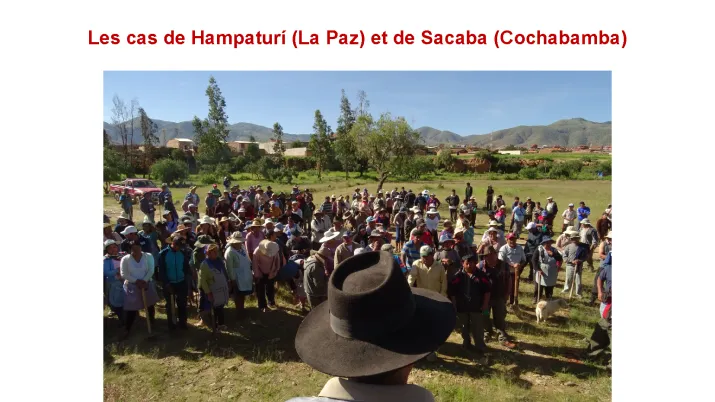 Etudes sur l'eau et les communs en Bolivie