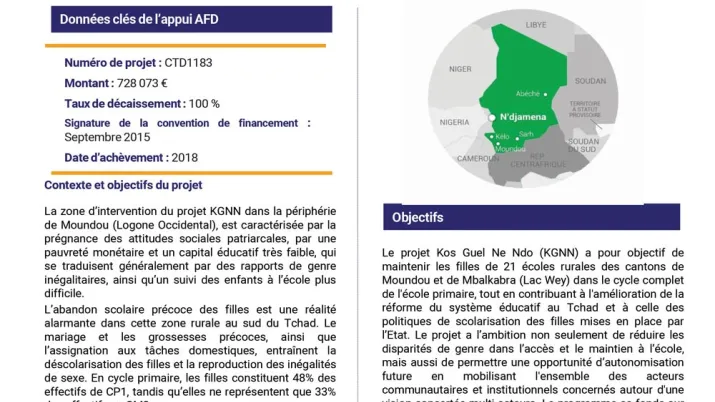 Résumé d'évaluation - Programme éducation Kos Guel Ne Ndo – KGNN, Tchad