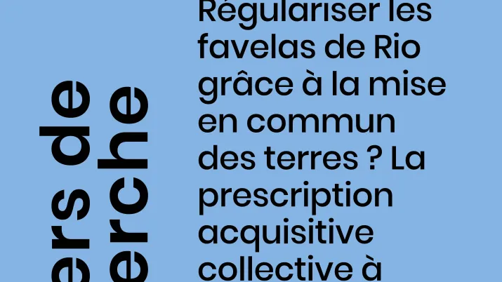 Régulariser les favelas de Rio_couv1