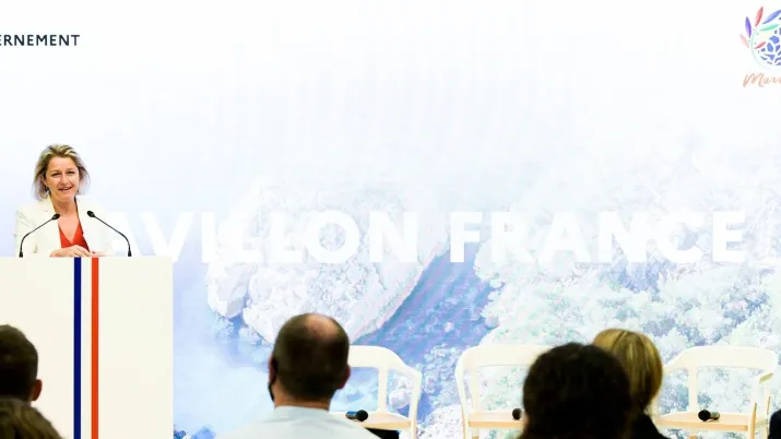 Barbara Pompili, ministre de la Transition écologique au Congrès mondial de l'UICN à Marseille