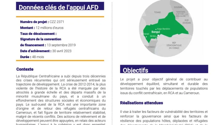Résumé d'évaluation - Développement équilibré et durable de la Kadey et de la Mambéré-Kadeï (projet I Yéké Oko) - CZZ2371