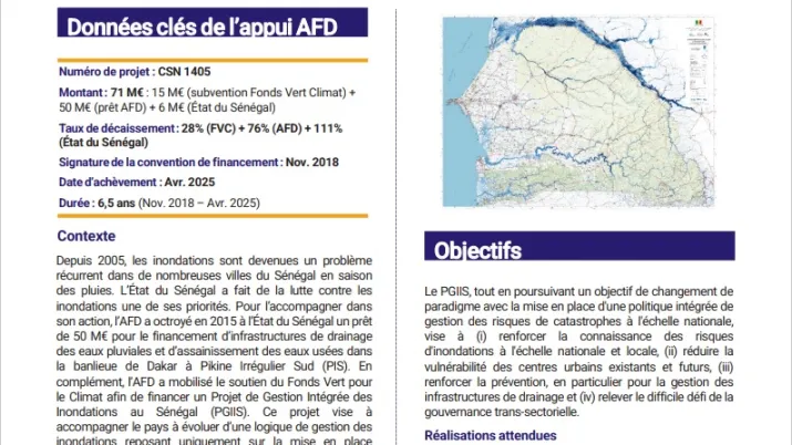 Evaluation à mi-parcours du Projet de Gestion Intégrée des Inondations au Sénégal (PGIIS)