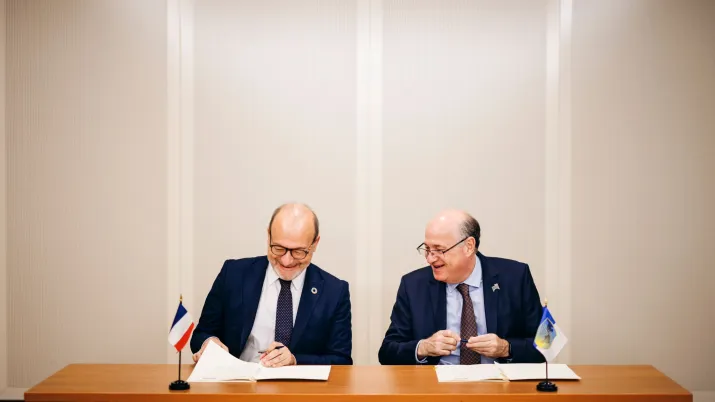 Rémy Rioux, CEO of AFD and Ilan Goldfajn, IDB President