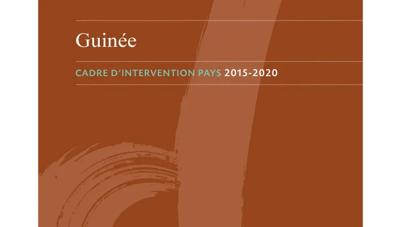 Cadre d'intervention : Guinée