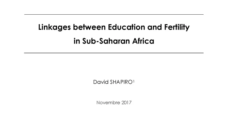 pr_56_Linkages between Education and Fertility in SSA_Shapiro_couv