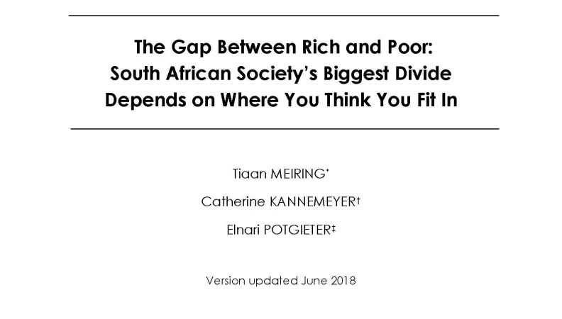 The Gap Between Rich and Poor in South Africa-Meiring-Kannemeyer-Potgieter_couv