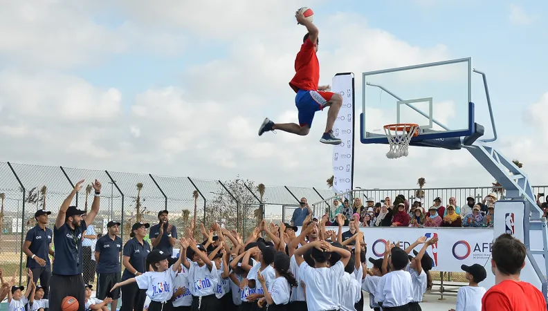 Maroc, NBA, jeunes, saut, dunk