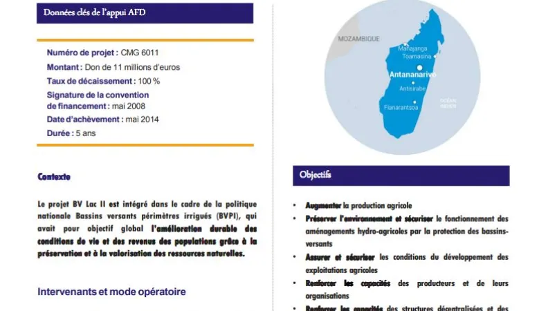 Résumé d'évaluation - Projet Bassin-versant Lac II