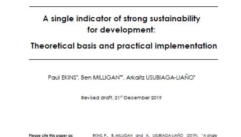 Indicator of strong sustainability for development_couv