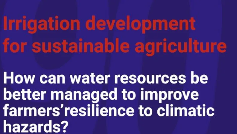 How can water resources be better managed to improve farmers' resilience to climatic hazards?