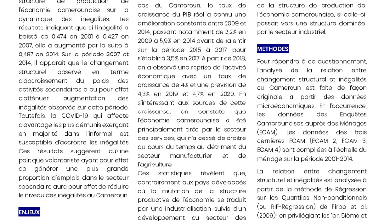 Dialogues de politiques publiques de l'AFD - Facilité de recherche sur les inégalités