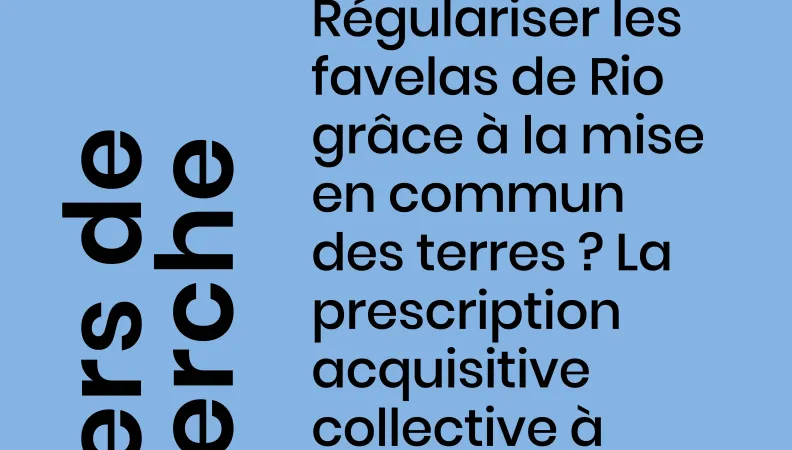 Régulariser les favelas de Rio_couv1