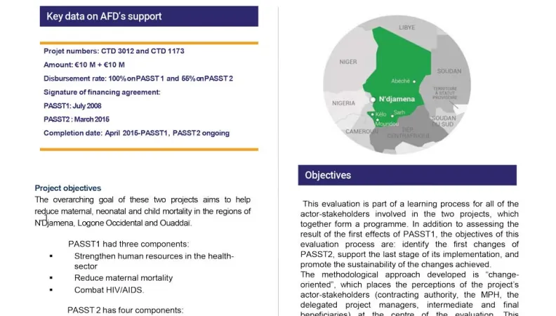 Evaluation Summary - Health Sector Support Projects in Chad (PASST 1 and 2)
