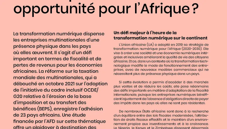 QDD 58 : Taxe sur le commerce numérique : une opportunité pour l’Afrique ?