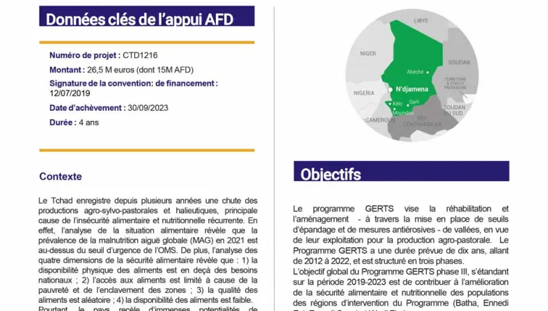 Résumé d'évaluation - Gestion des eaux de ruissellement dans le Tchad sahélien (GERTS) - CTD1216