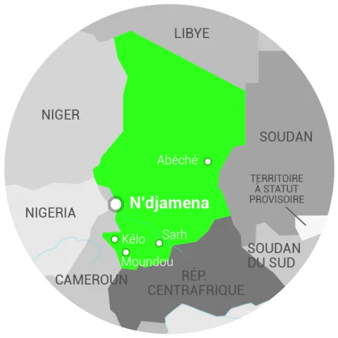 Carte Tchad