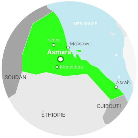 Carte Érythrée