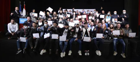 Chantier-école : des jeunes restaurent une maison traditionnelle à Beyrouth touchée par l’explosion du 4 août, AFD-IECD