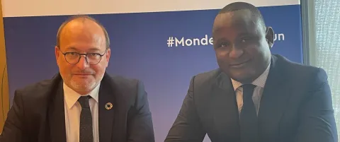 Rémy Rioux et Papa Amadou Sarr à l'AFD