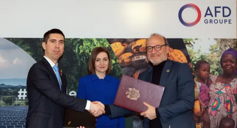Rémy Rioux, Directeur général de l'AFD et Maia Sandu, Présidente de la République de Moldavie